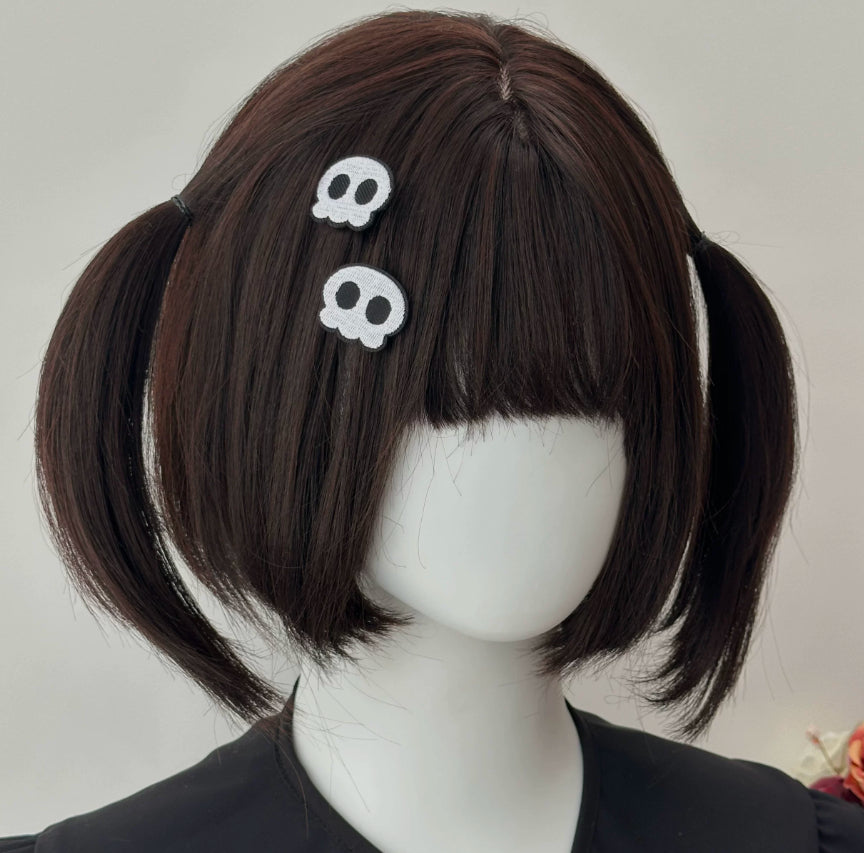 Subculture Skull Bang Clip - Cute Dark Hairpin for Stylish Looks