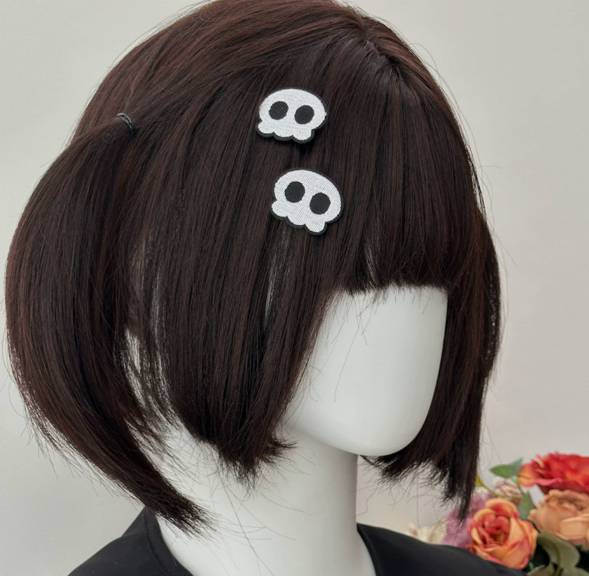Subculture Skull Bang Clip - Cute Dark Hairpin for Stylish Looks