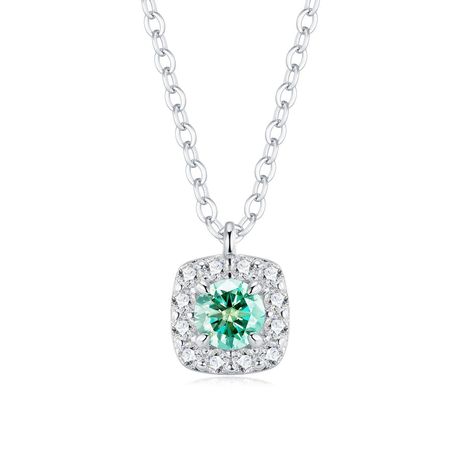 Elegant Mozanite Clavicle Necklace for Women - Dazzling Design