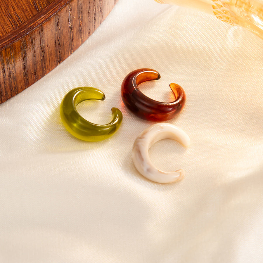 Womens Geometric C-Shaped Non-Pierced Ear Clips