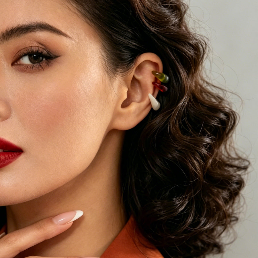 Womens Geometric C-Shaped Non-Pierced Ear Clips