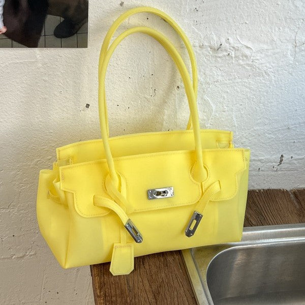 Korean-style Casual Transparent Jelly Crossbody Bag