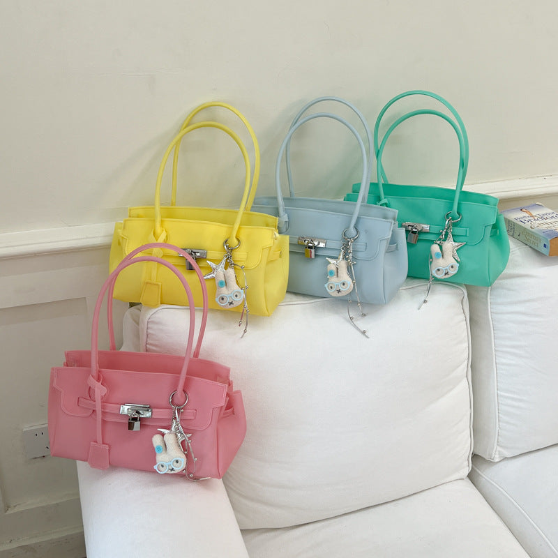 Korean-style Casual Transparent Jelly Crossbody Bag