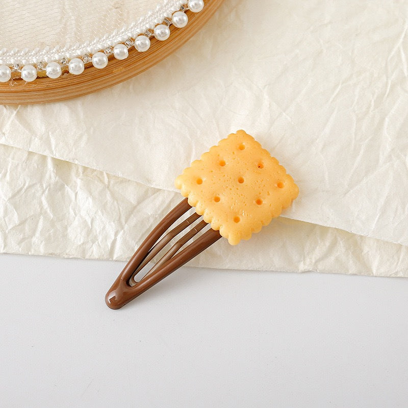 Simulation Cookie Heart Star Hair Clip for Trendy Styles