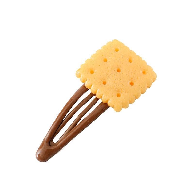 Simulation Cookie Heart Star Hair Clip for Trendy Styles