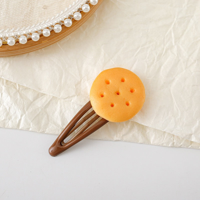 Simulation Cookie Heart Star Hair Clip for Trendy Styles