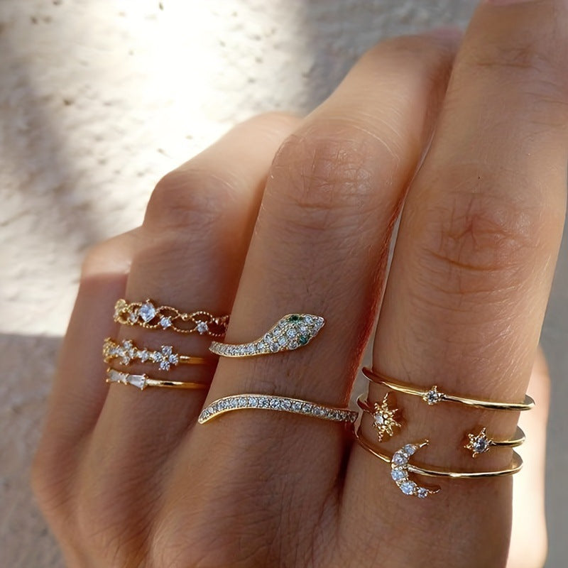 Creative Vintage Womens Knuckle Ring Set - Unique Style