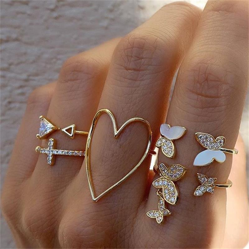 Creative Vintage Womens Knuckle Ring Set - Unique Style