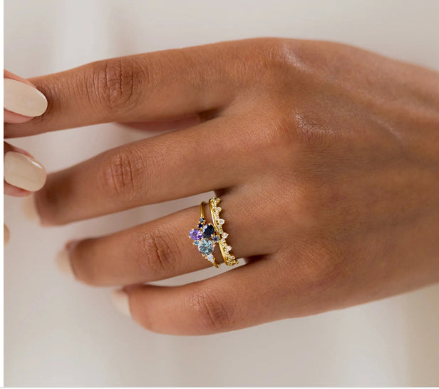 European and American Personalized Stacking Rings for Fashion