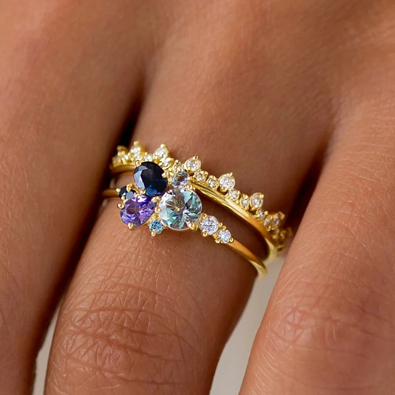European and American Personalized Stacking Rings for Fashion