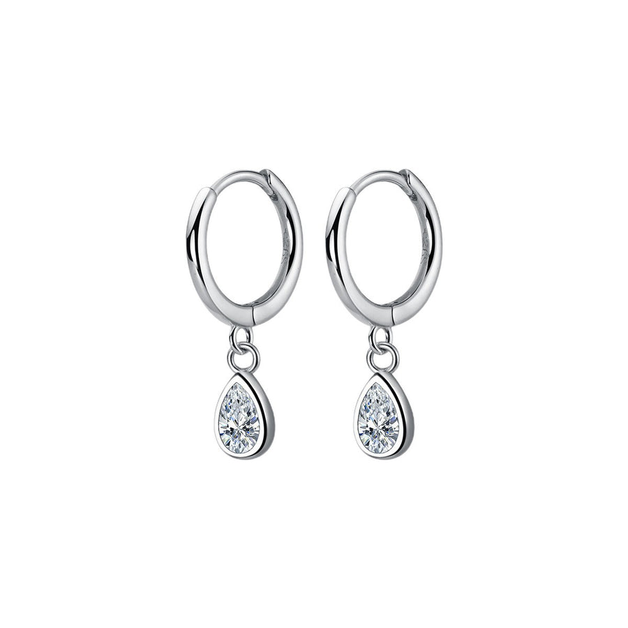 French-style Minimalist Water-drop Zircon Earrings