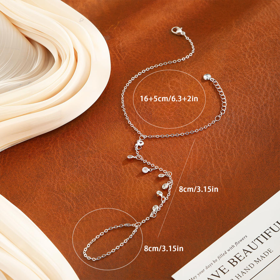 Stainless Steel 18K Gold-Plated Chain Linked Tennis Bracelet