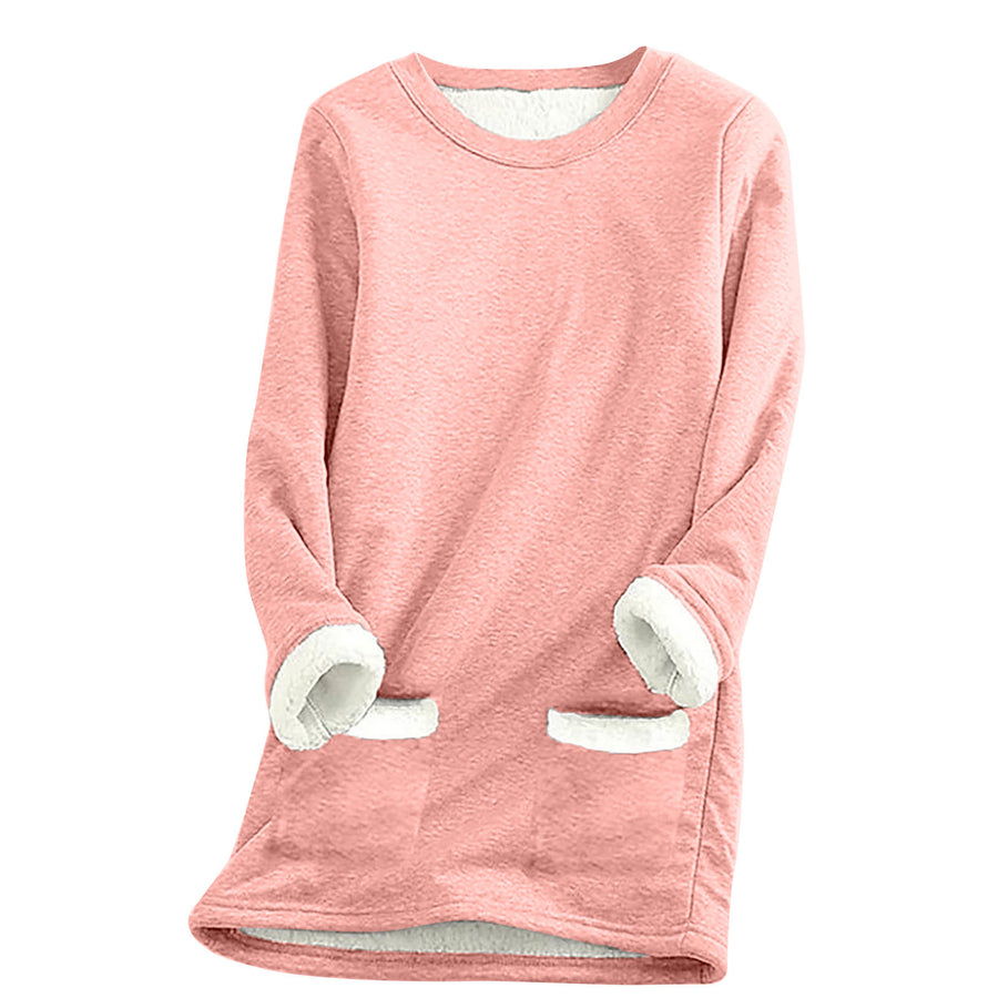 Autumn and Winter Women's Velvet Bottom T-Shirt