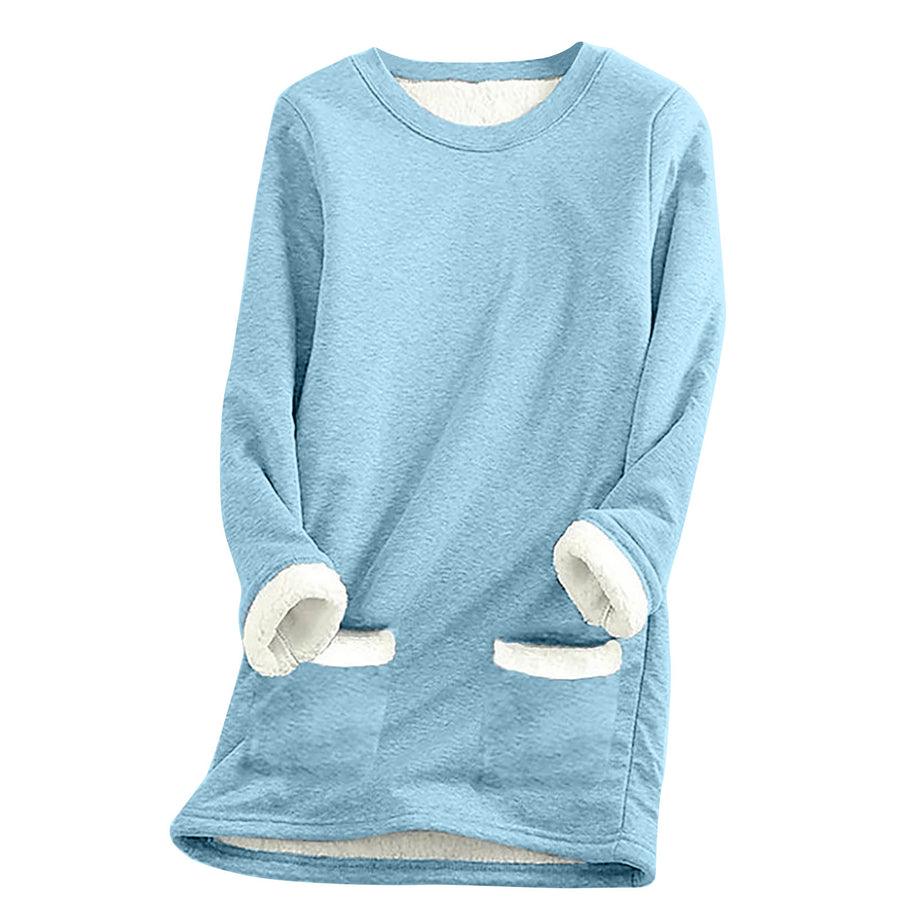 Autumn and Winter Women's Velvet Bottom T-Shirt