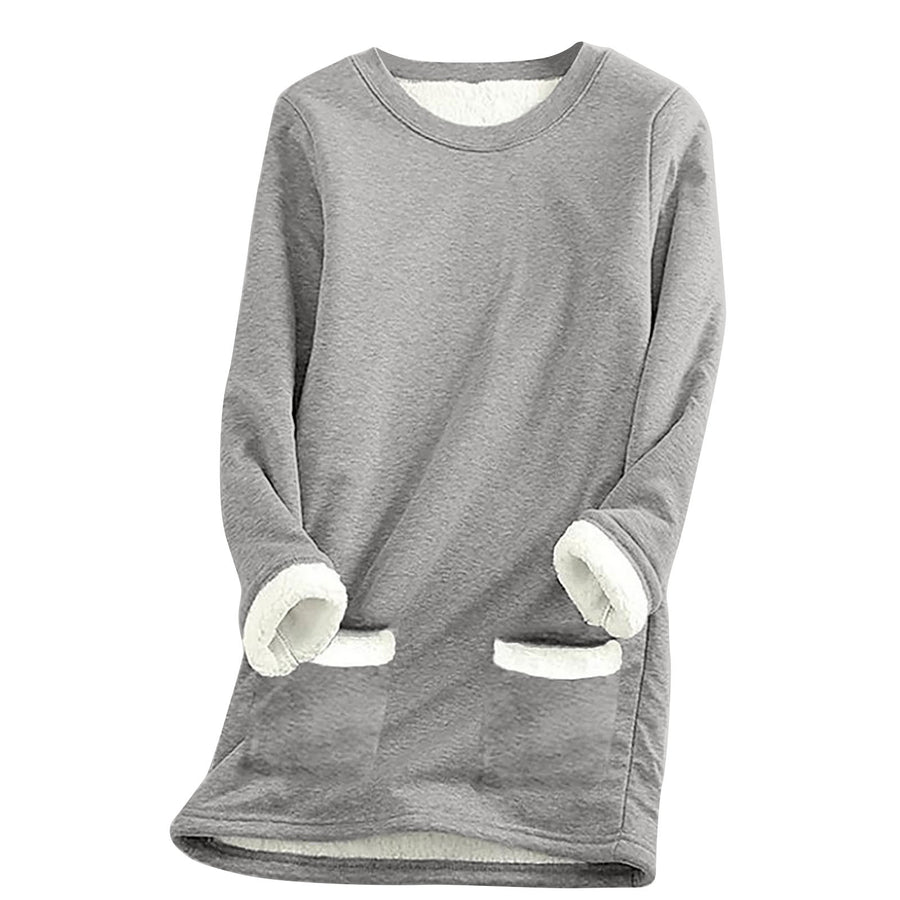 Autumn and Winter Women's Velvet Bottom T-Shirt