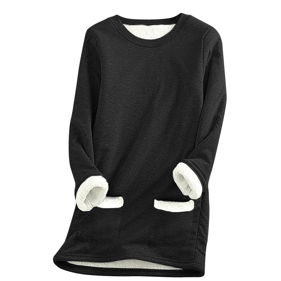 Autumn and Winter Women's Velvet Bottom T-Shirt