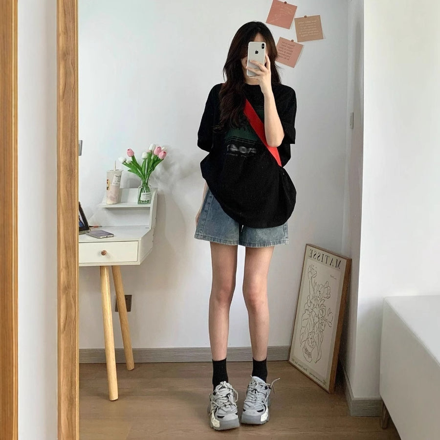 High-waisted Denim Shorts for Women - Casual Summer Style