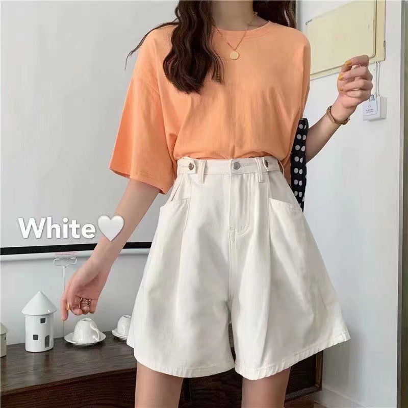 High-waisted Denim Shorts for Women - Casual Summer Style