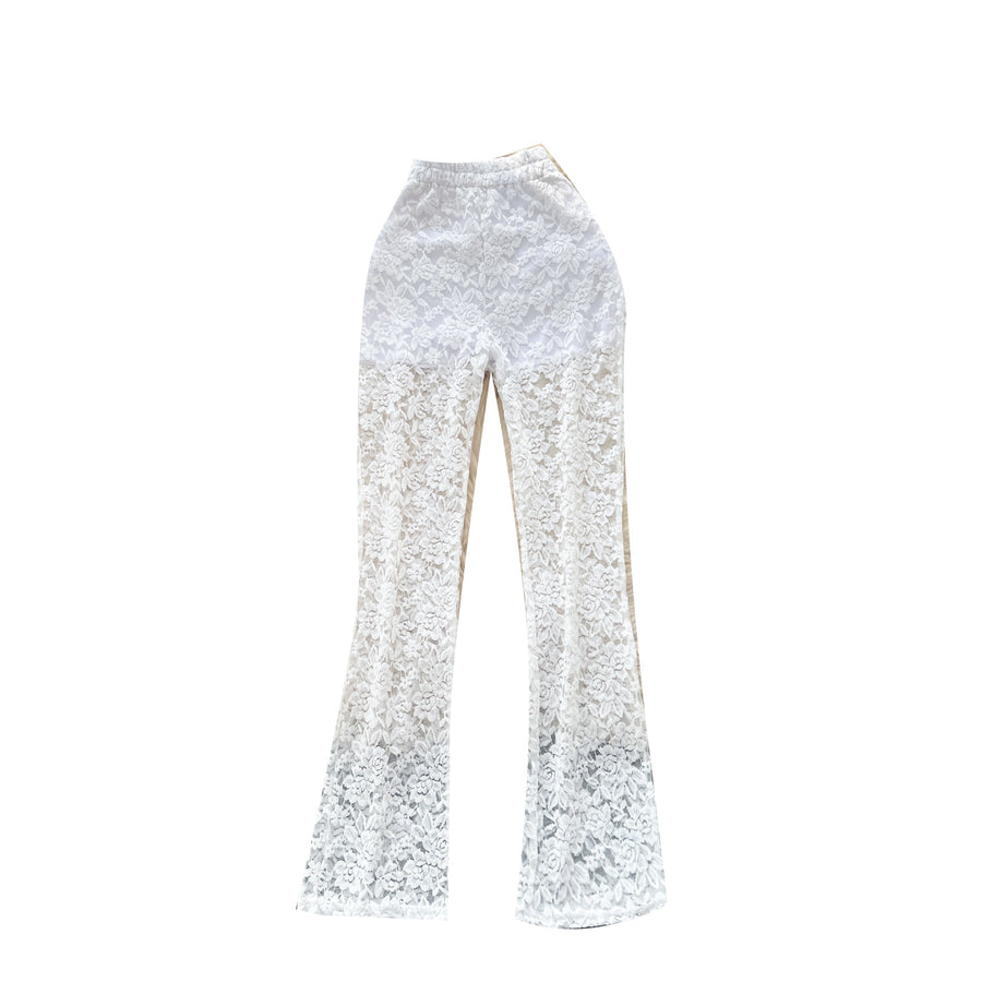 Pure and Alluring Versatile Thin Sheer Lace Pants