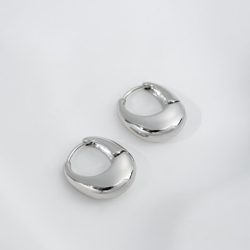 Unique Round Oval Lava-shaped Earrings for Trendy Style