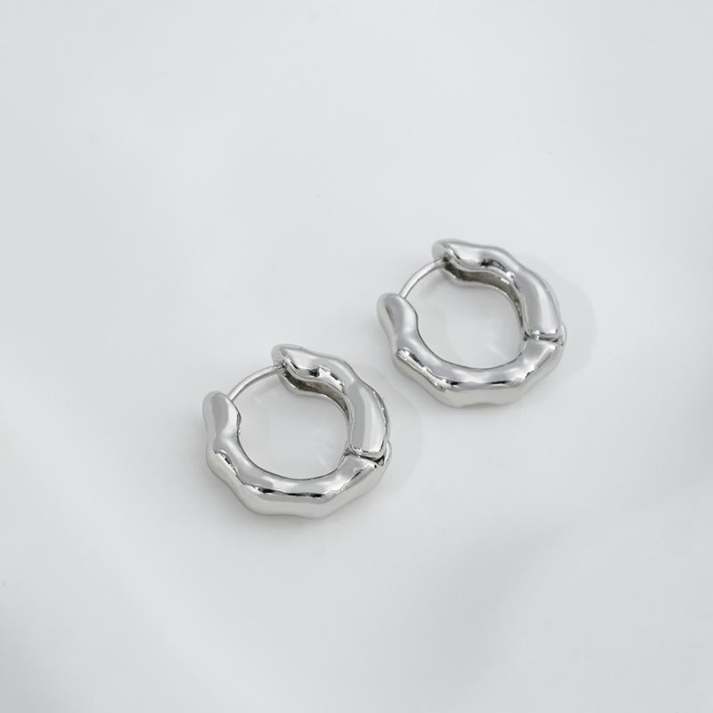 Unique Round Oval Lava-shaped Earrings for Trendy Style