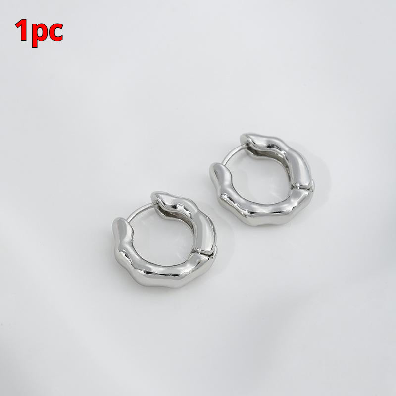 Unique Round Oval Lava-shaped Earrings for Trendy Style