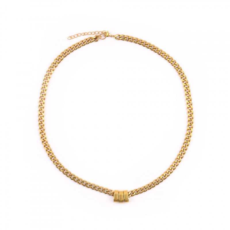 Adjustable Cuban Chain Pendant Necklace for Stylish Looks