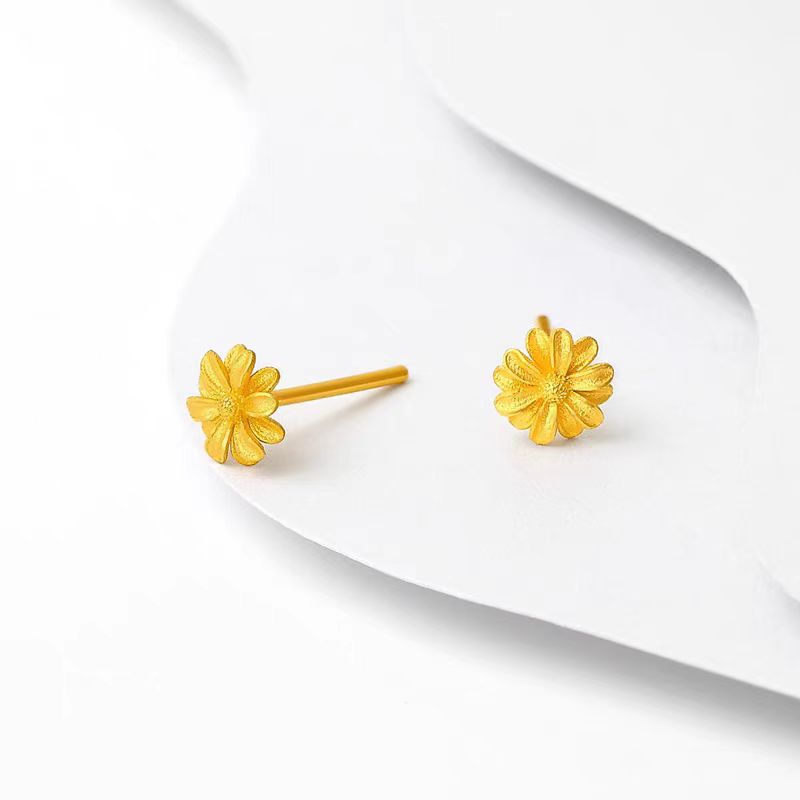 Golden Stud Earrings - Versatile Ear Jewelry for Every Occasion