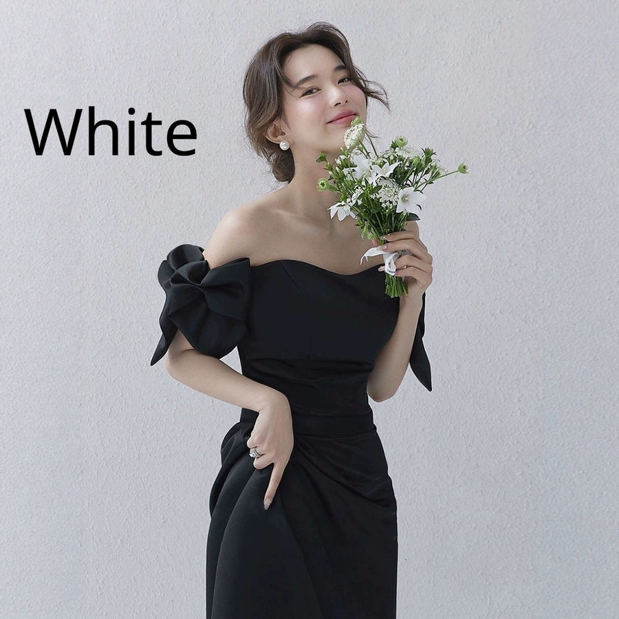 One-Shoulder Minimalist Vintage Satin Dress