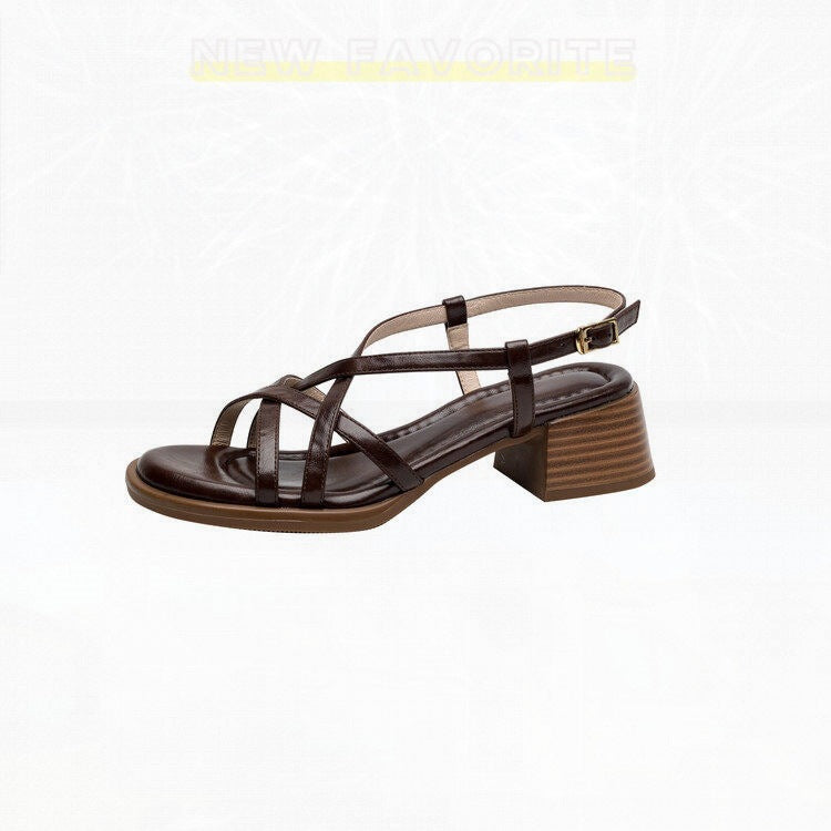 Womens Roman Sandals with a Block Heel for Stylish Comfort