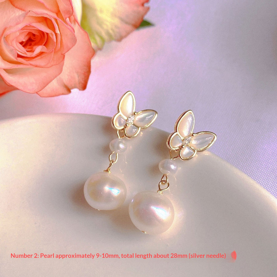 New Natural Freshwater Pearl Stud Earrings - Elegant & Timeless