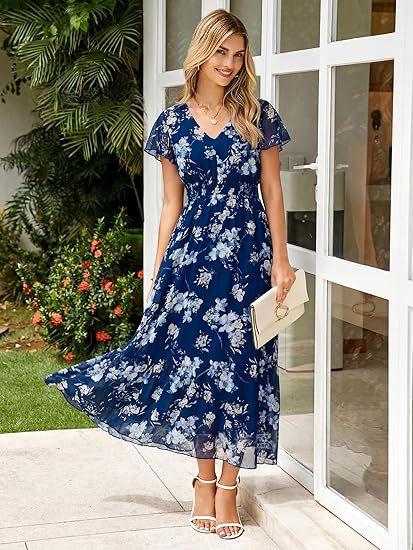Womens Fashionable Casual Beach Resort Dress for Summer