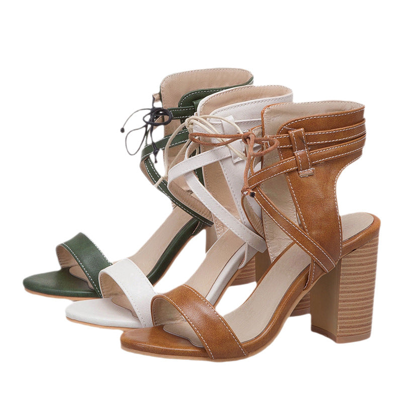 Summer Roman-style Chunky-heel Sandals for Women