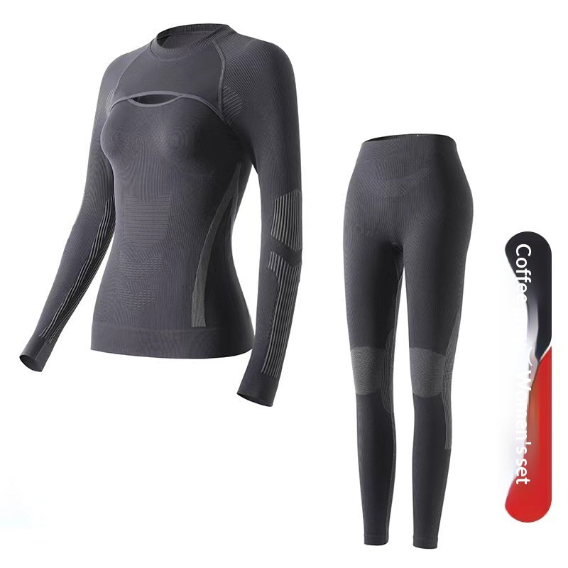 Womens Autumn Winter Quick Drying Ski Base Layer Set