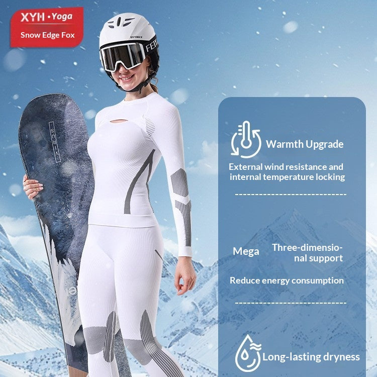 Womens Autumn Winter Quick Drying Ski Base Layer Set