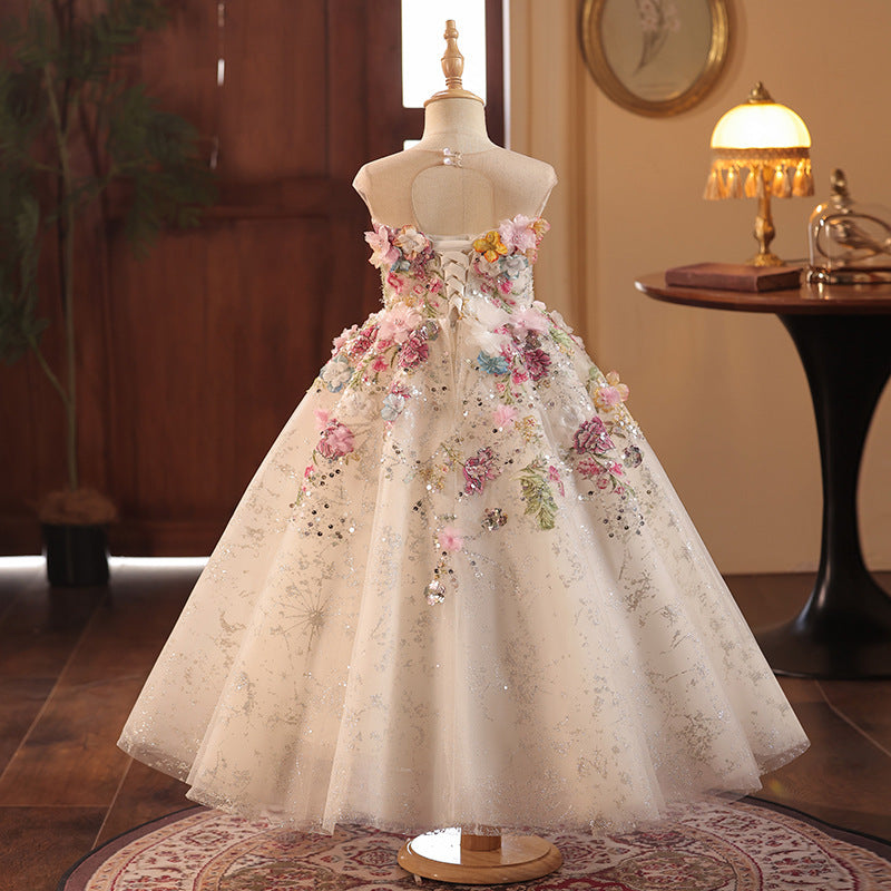 French-style Bohemian Floral Runway Princess Dress