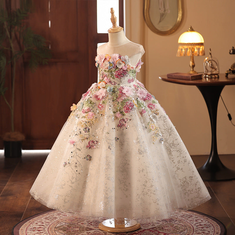 French-style Bohemian Floral Runway Princess Dress