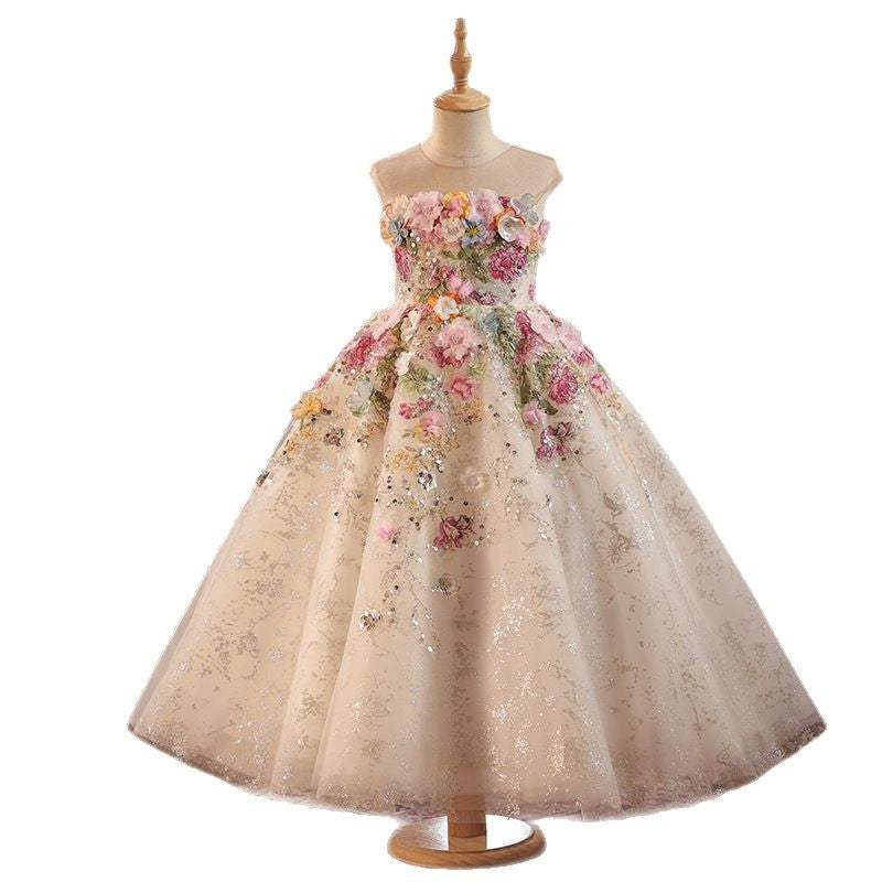French-style Bohemian Floral Runway Princess Dress