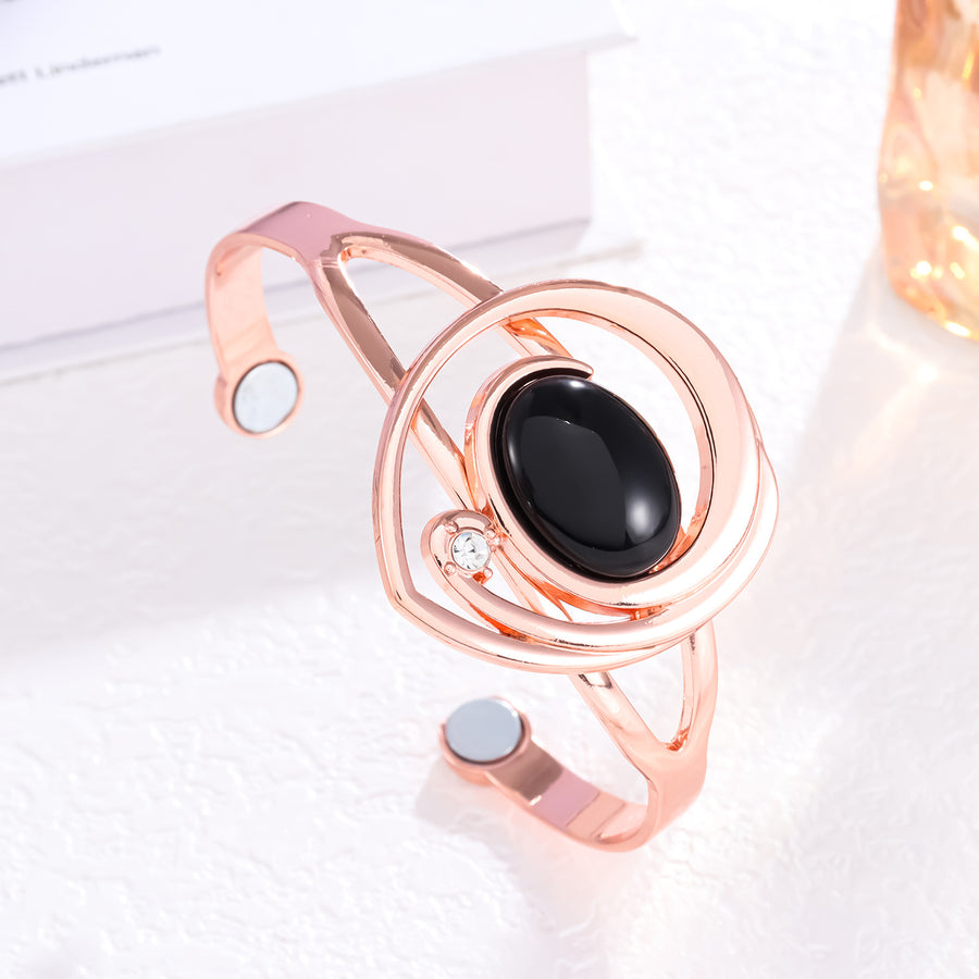 Fashion Cat's Eye Pure Copper Magnet Bracelet for Style