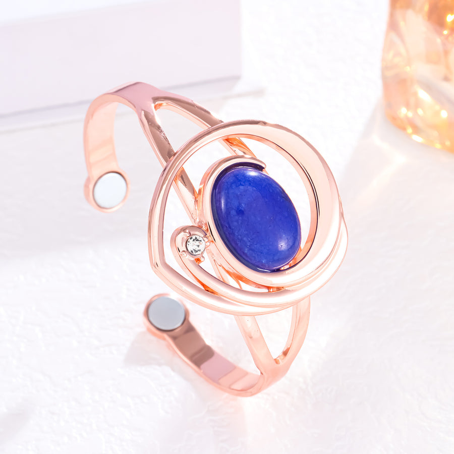 Fashion Cat's Eye Pure Copper Magnet Bracelet for Style