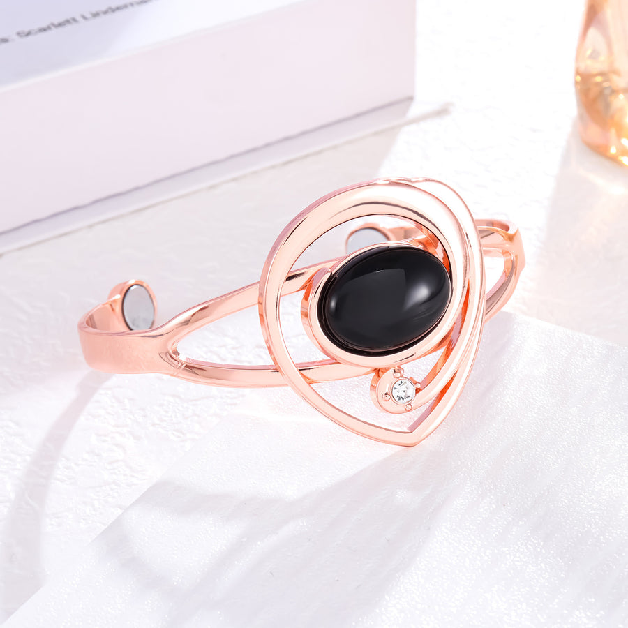 Fashion Cat's Eye Pure Copper Magnet Bracelet for Style