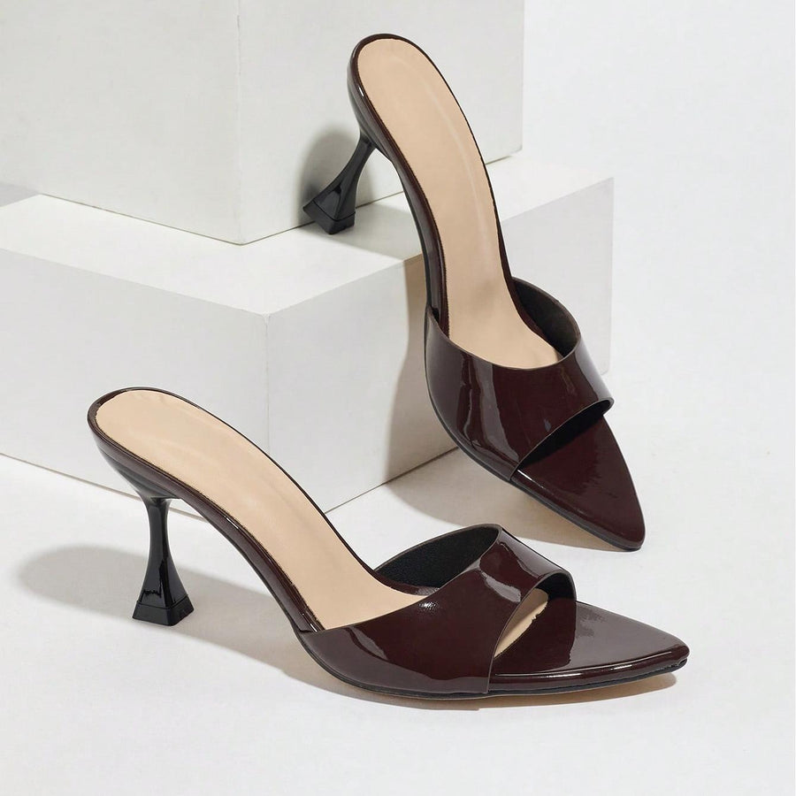 Ladies' High-Heeled Sandals with Stretch Strap