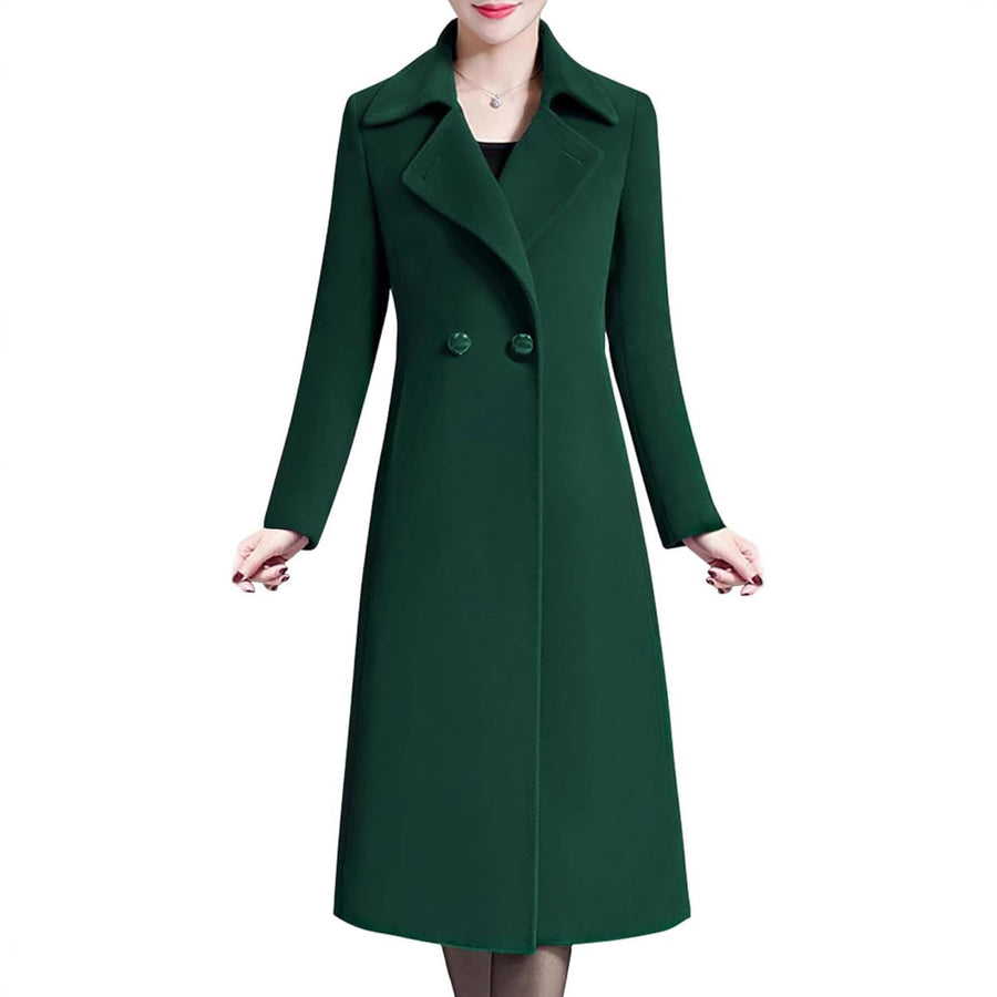 Winter Double-breasted Lapel Long Coat - Stylish Trench Coat
