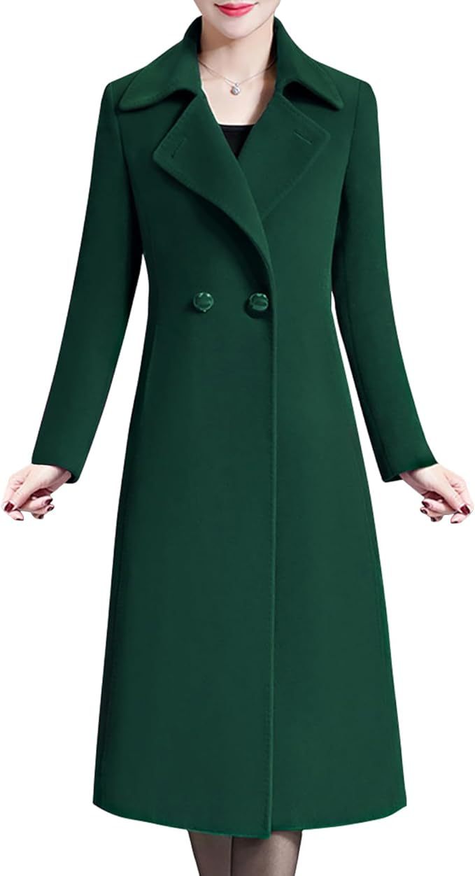 Winter Double-breasted Lapel Long Coat - Stylish Trench Coat