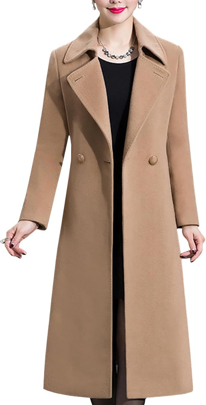 Winter Double-breasted Lapel Long Coat - Stylish Trench Coat