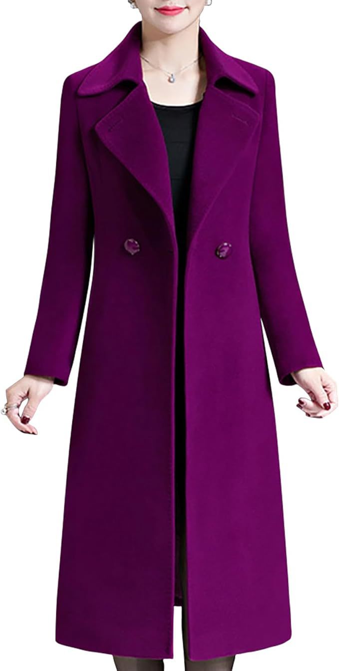 Winter Double-breasted Lapel Long Coat - Stylish Trench Coat