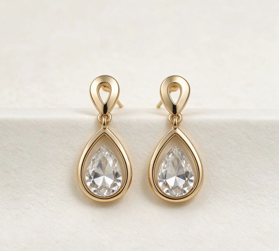 Midi-style Light-luxury Water-drop Earrings for Women