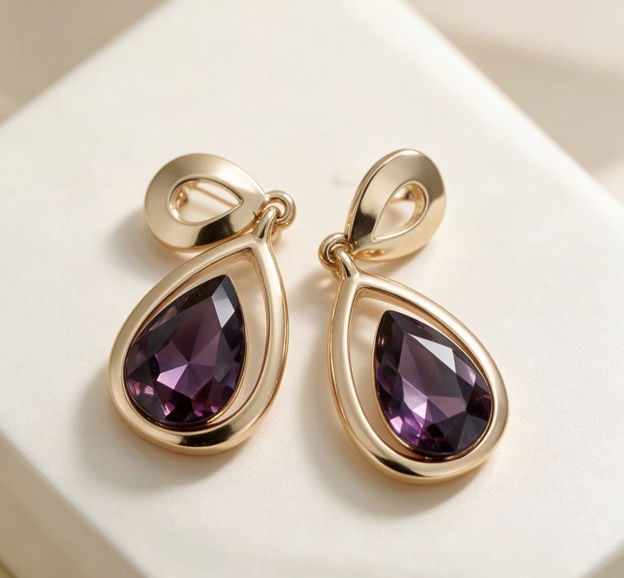 Midi-style Light-luxury Water-drop Earrings for Women