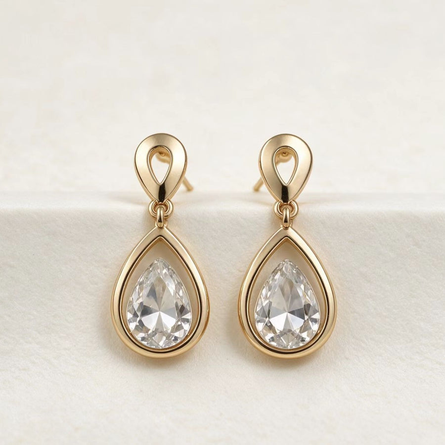 Midi-style Light-luxury Water-drop Earrings for Women