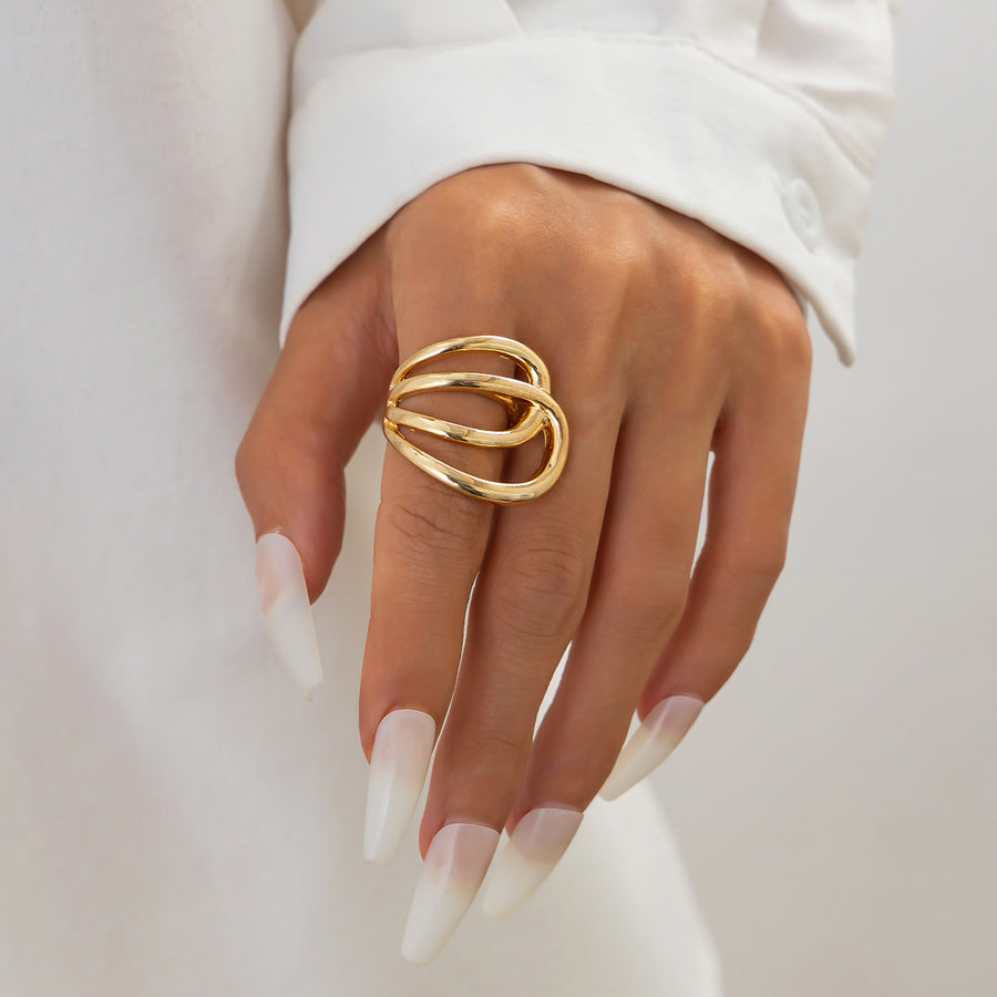 Exaggerated Glossy Fashion Wide Open Bangle for Women